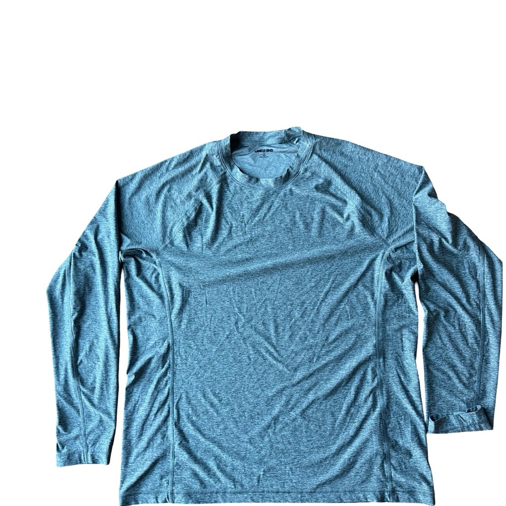 Lands’ End Men’s Gray Large Long Sleeve Rash Guard